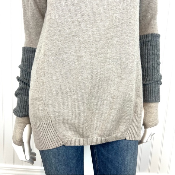 Athleta Merino Extra Fine Wool Sweater Pullover Women S Long Sleeve Tan Brown - Picture 4 of 12